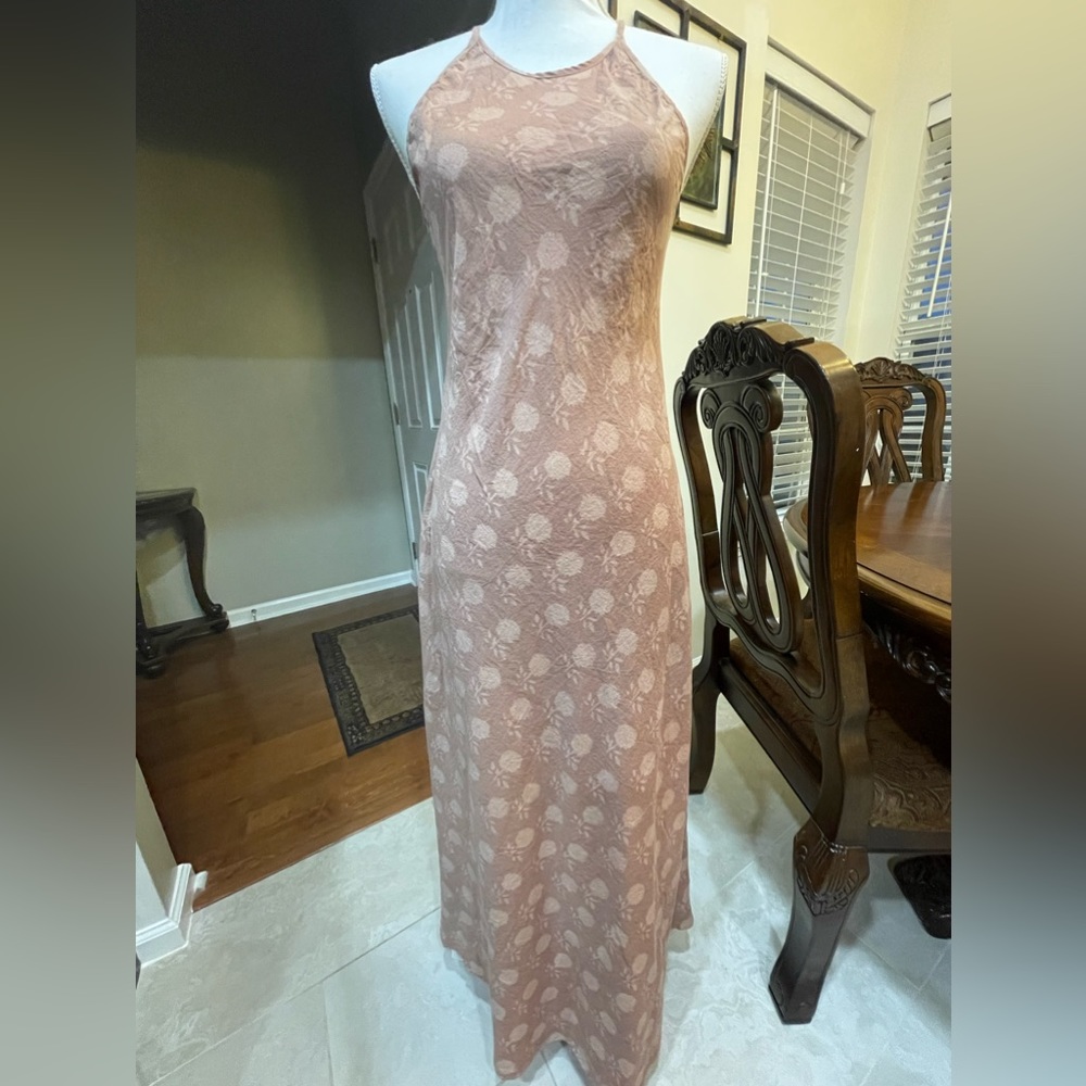 Christy Dawn Dusty Rose Floral Slip Dress